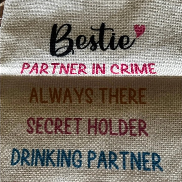 3/$10 NEW wine bag gift bag bestie bridesmaid - Picture 2 of 3